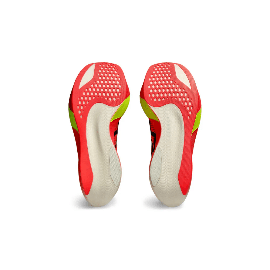 Lightweight construction of Asics Metaspeed Edge Paris Sunrise Red Black sneakers Dubai