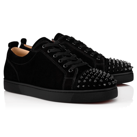 On Feet Christian Louboutin Junior Flat Black Dubai UAE