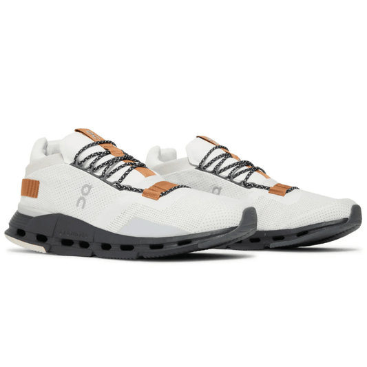 Close-up of Cloudnova White Pecan detailing and sole