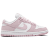Side view of Nike Dunk Low Pink Corduroy sneaker in Dubai light
