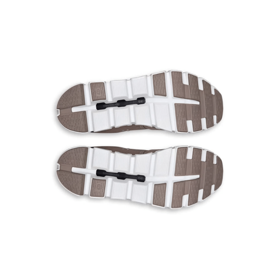 CloudTec cushioning close-up on On Cloud 6 Fog White