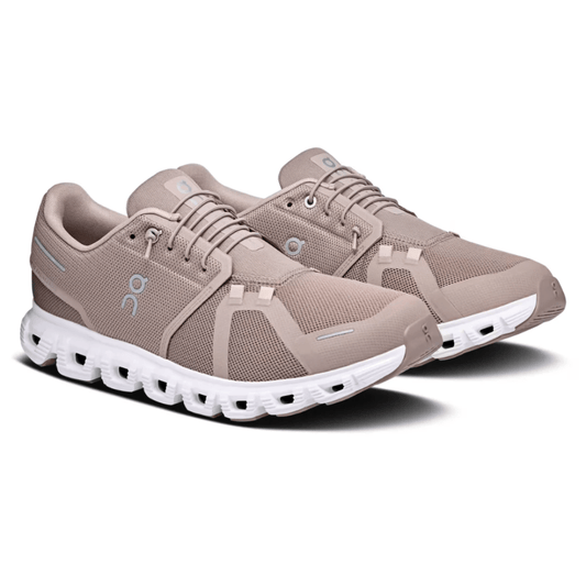 Top view of On Cloud 6 Fog White sneakers