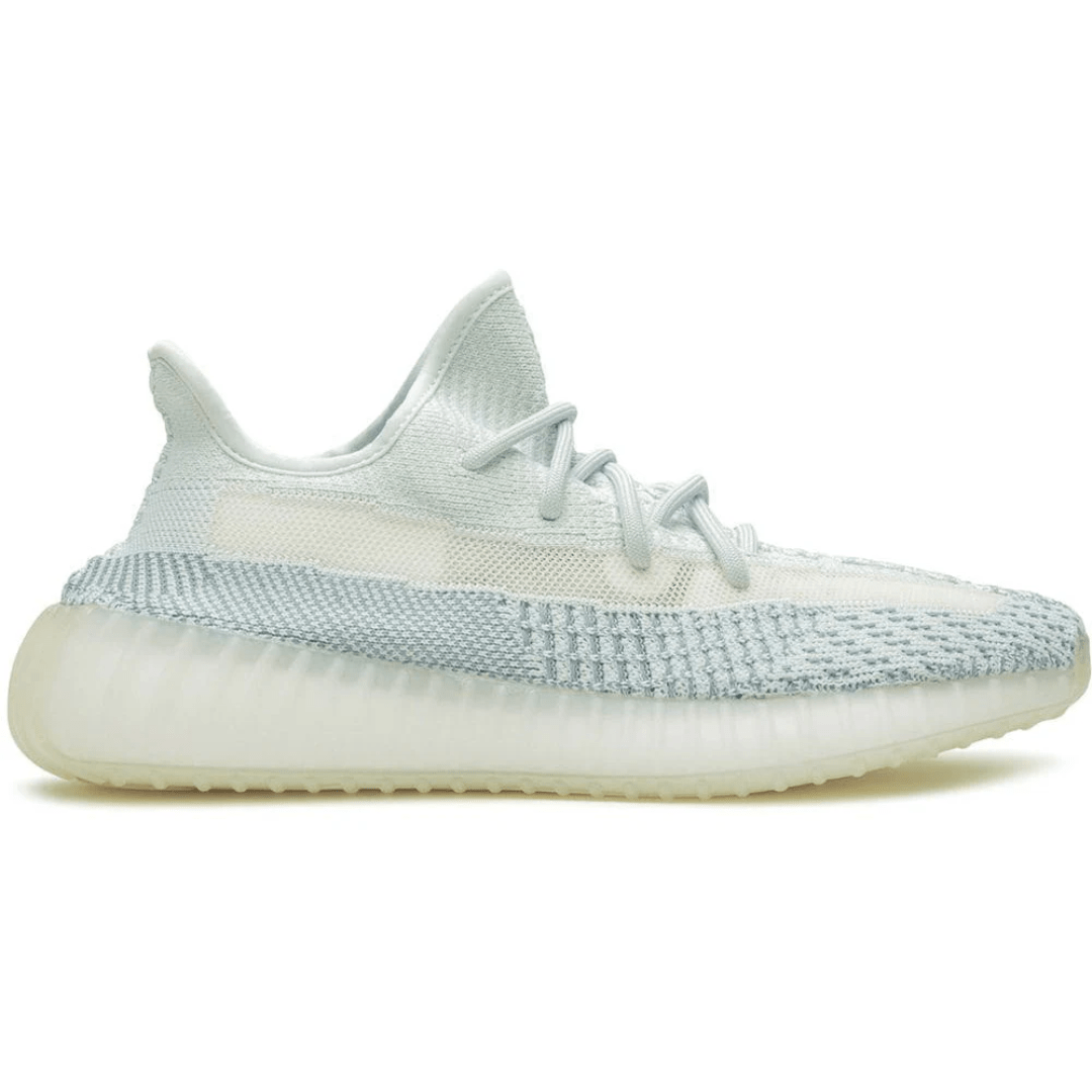Side profile of Yeezy Boost 350 V2 Cloud White sneaker in Dubai UAE