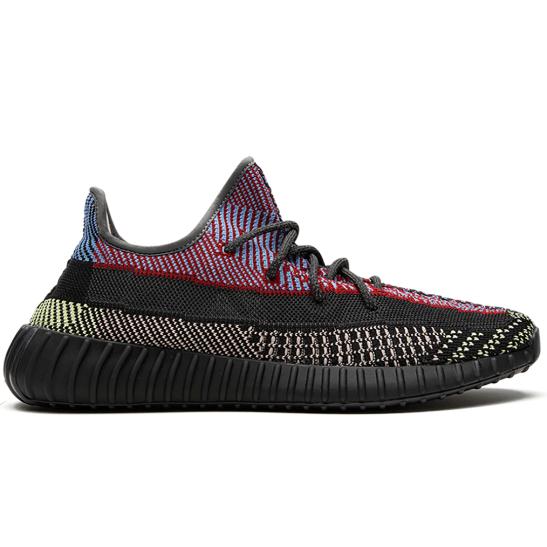 Yeezy Boost 350 V2 Yecheil sneakers displayed in Dubai.