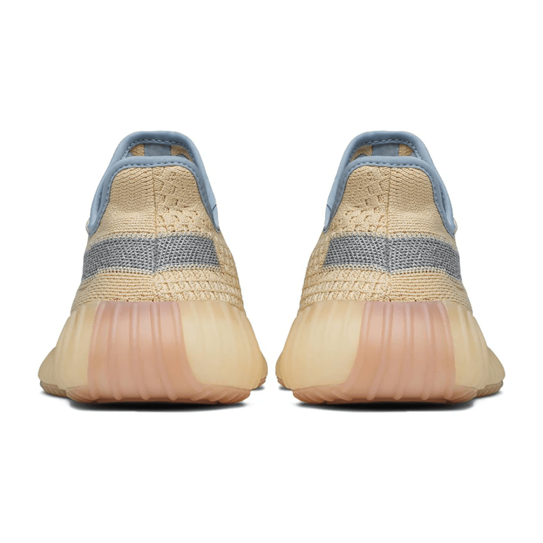 Primeknit upper detail of Yeezy Linen sneaker in Dubai