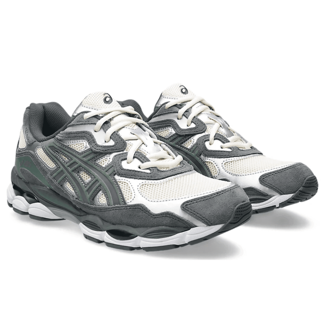 ASICS GEL-NYC Cream Steel Grey upper detail