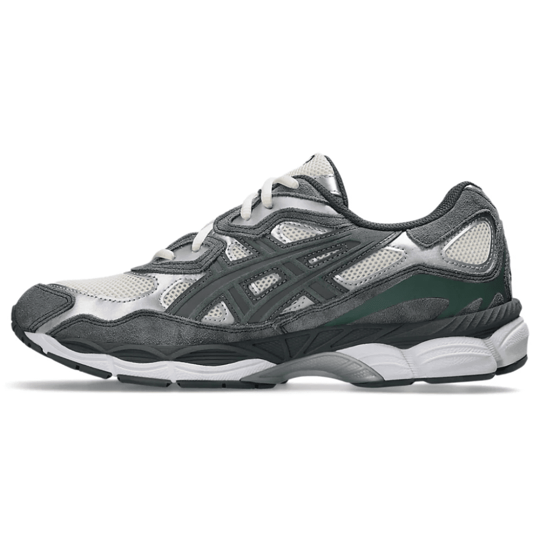 ASICS GEL-NYC Cream Steel Grey on feet Dubai