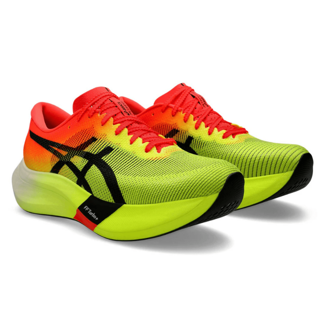 ASICS Metaspeed Edge Paris Safety Yellow Black upper detail