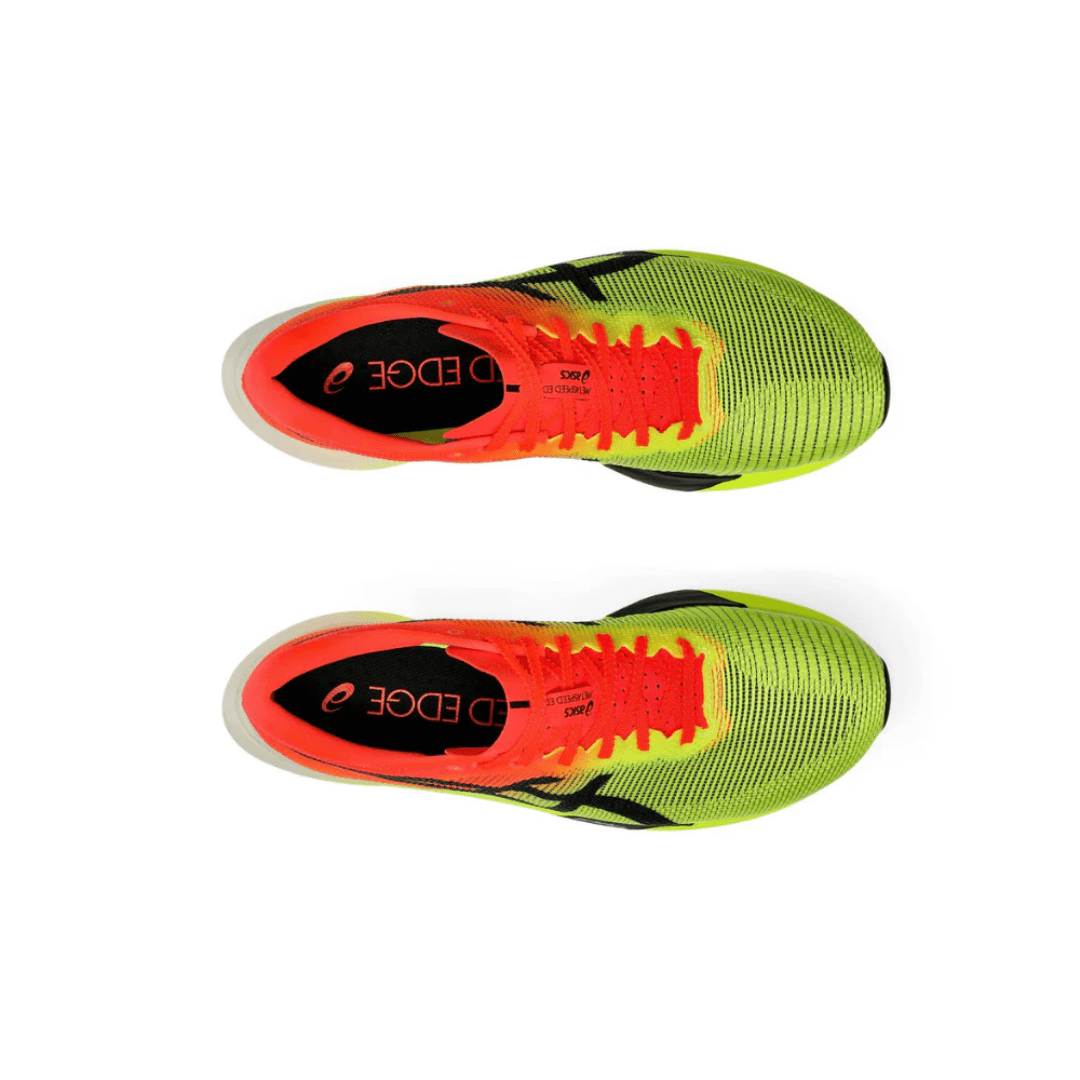 ASICS Metaspeed Edge Paris Safety Yellow Black heel view