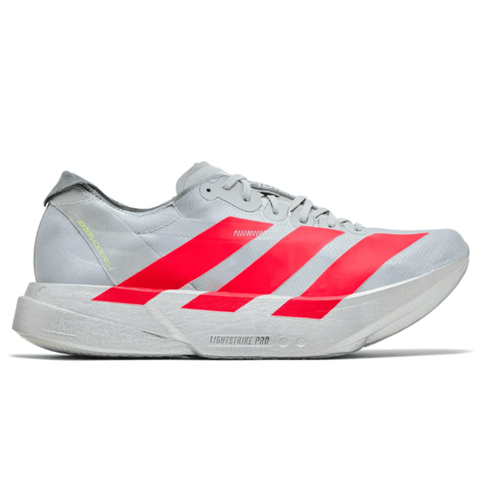 Side profile of Adidas Adizero Adios Pro 4 Ekiden Pack running shoe in Dubai UAE