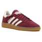 Close-up of Adidas Handball Spezial Shadow Red suede texture in UAE