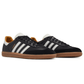 Front angle of Adidas JJJJound x Samba OG Black minimalist sneaker UAE