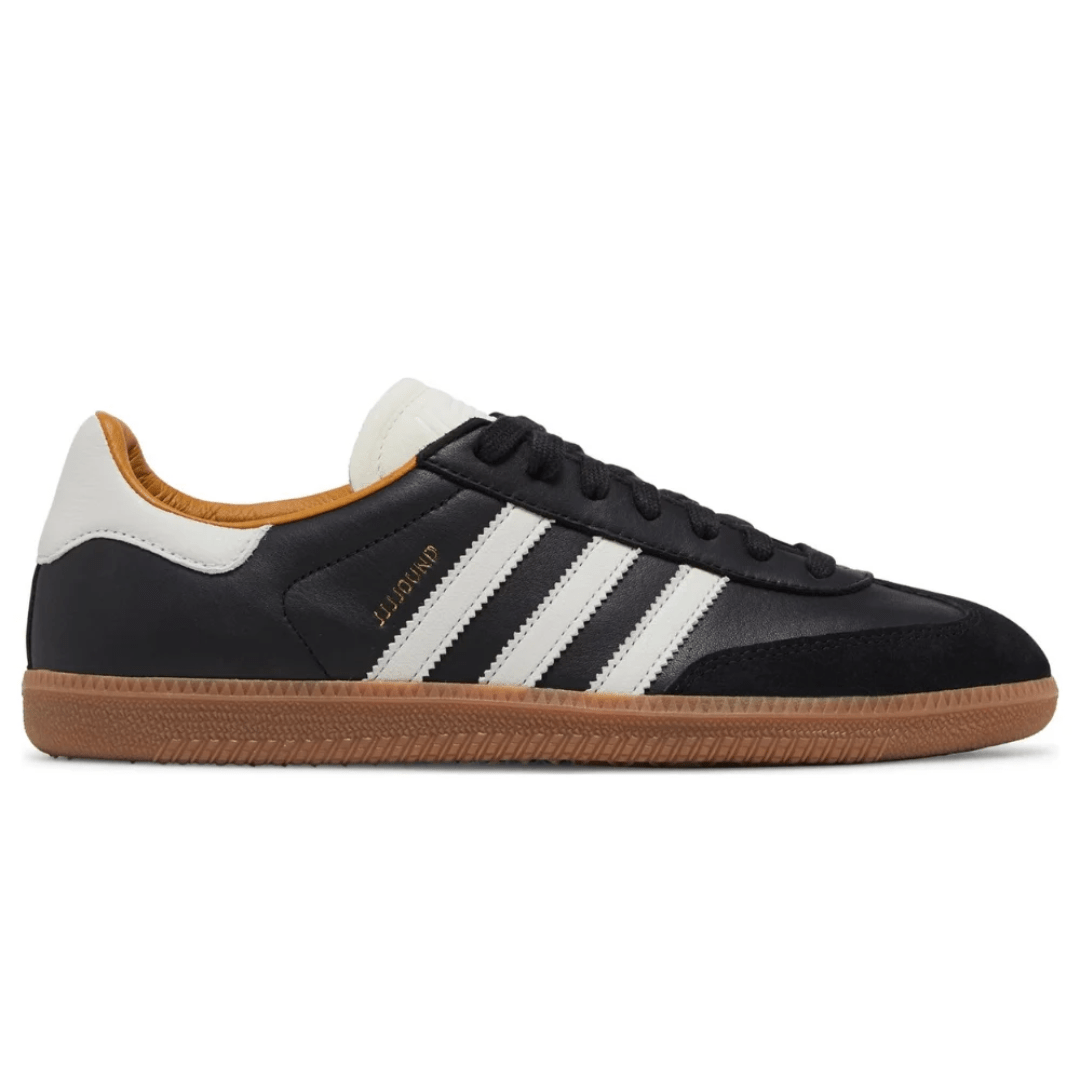 Side profile of Adidas JJJJound x Samba OG Black sneakers in Dubai UAE
