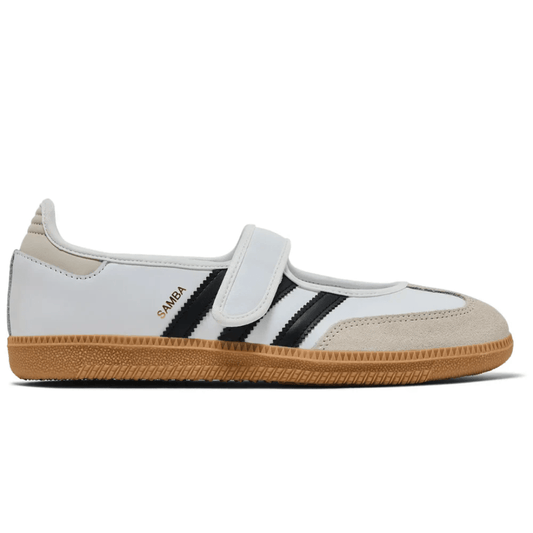 Side view of Adidas Samba Jane White Black Gum sneaker