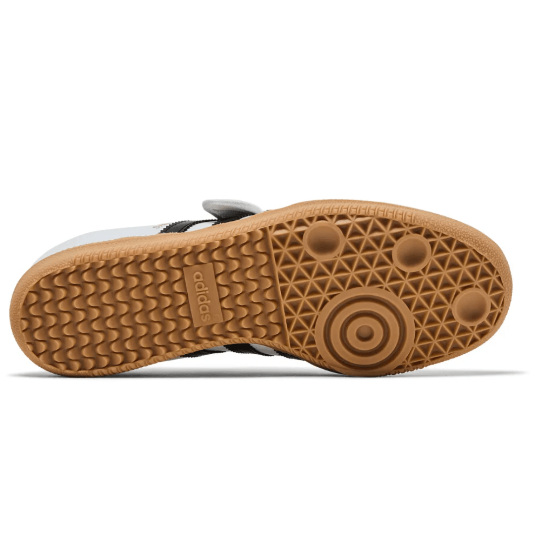 Classic Adidas Samba Jane sneakers in white black gum design