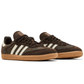 Side profile of Adidas Samba OG Tweed Pack Dark Brown shoes available in UAE