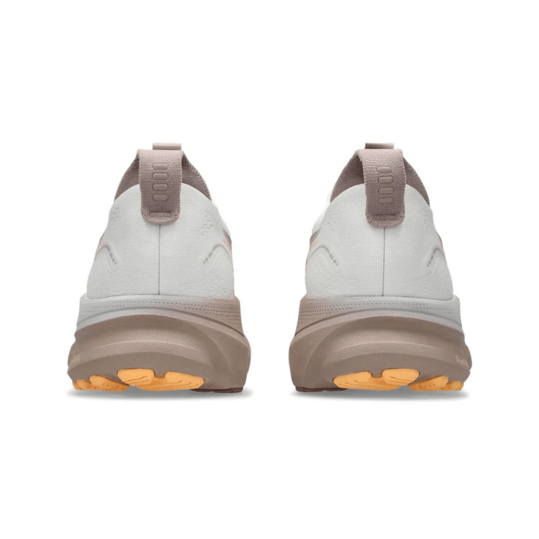 Close-up Asics Gel-Kayano 32 White Orange Glow running shoes UAE