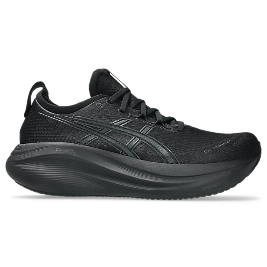 Asics Gel Nimbus 27 Black Graphite Grey running shoes available in Dubai UAE