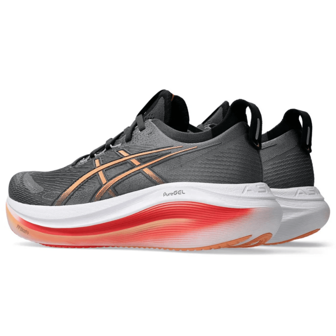 Lifestyle shot Asics Gel-Nimbus 27 Carbon Mojave sneakers Dubai UAE