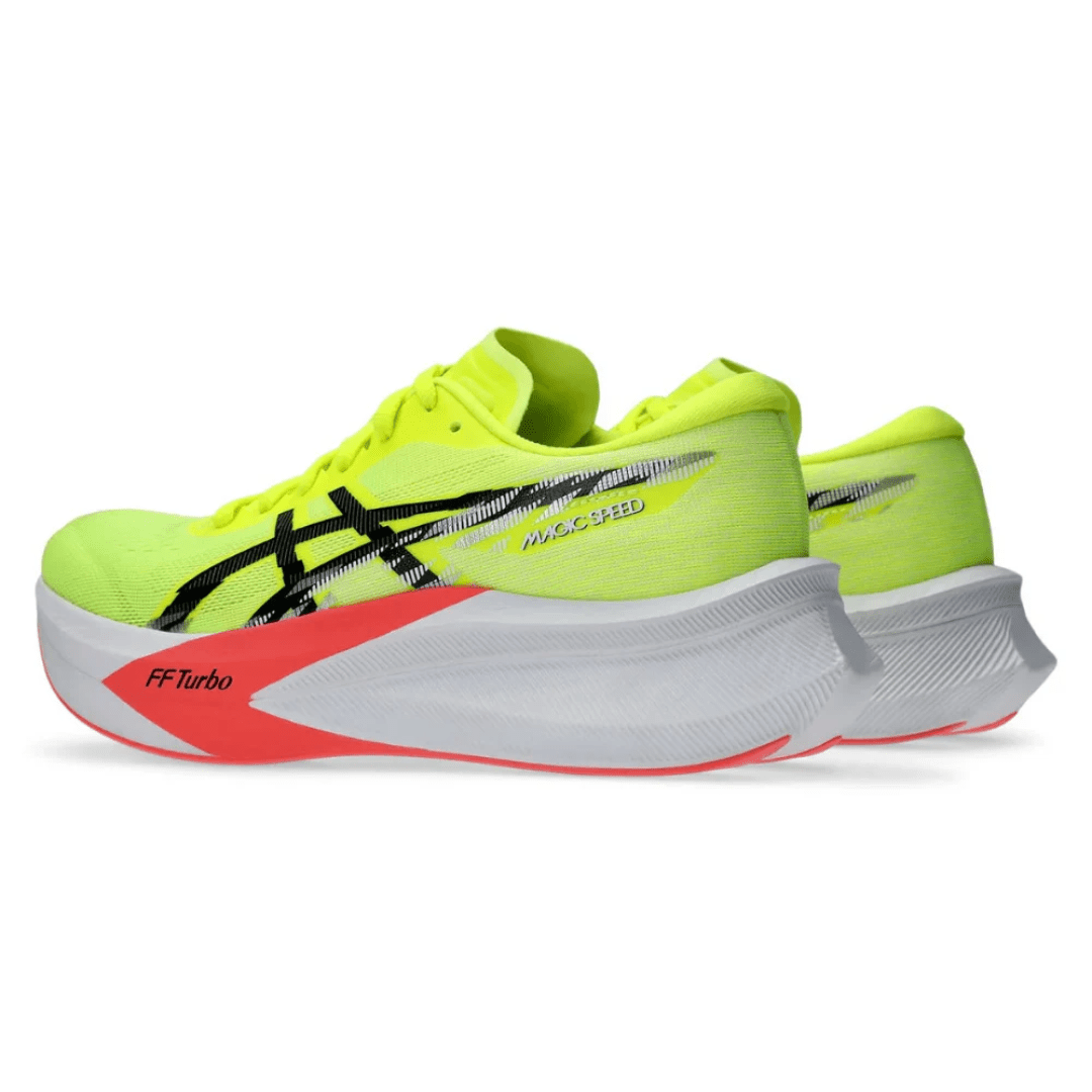 FF Blast Plus cushioning in Asics Magic Speed 4 Safety Yellow Black running shoes Dubai UAE