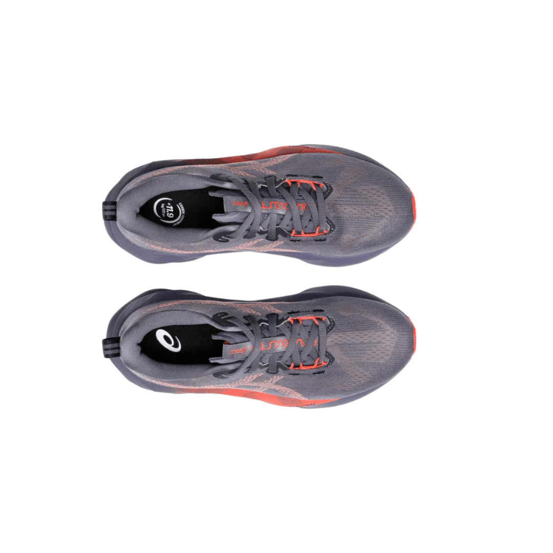 Top view of Asics Novablast 5 Greyish Purple/Coral Reef in Dubai