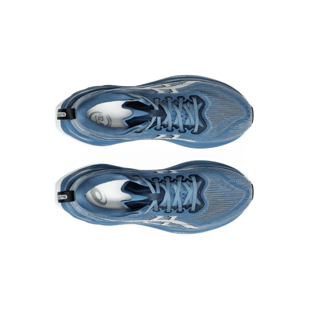 Top angle Asics Superblast 2 Winter Sea White Dubai UAE