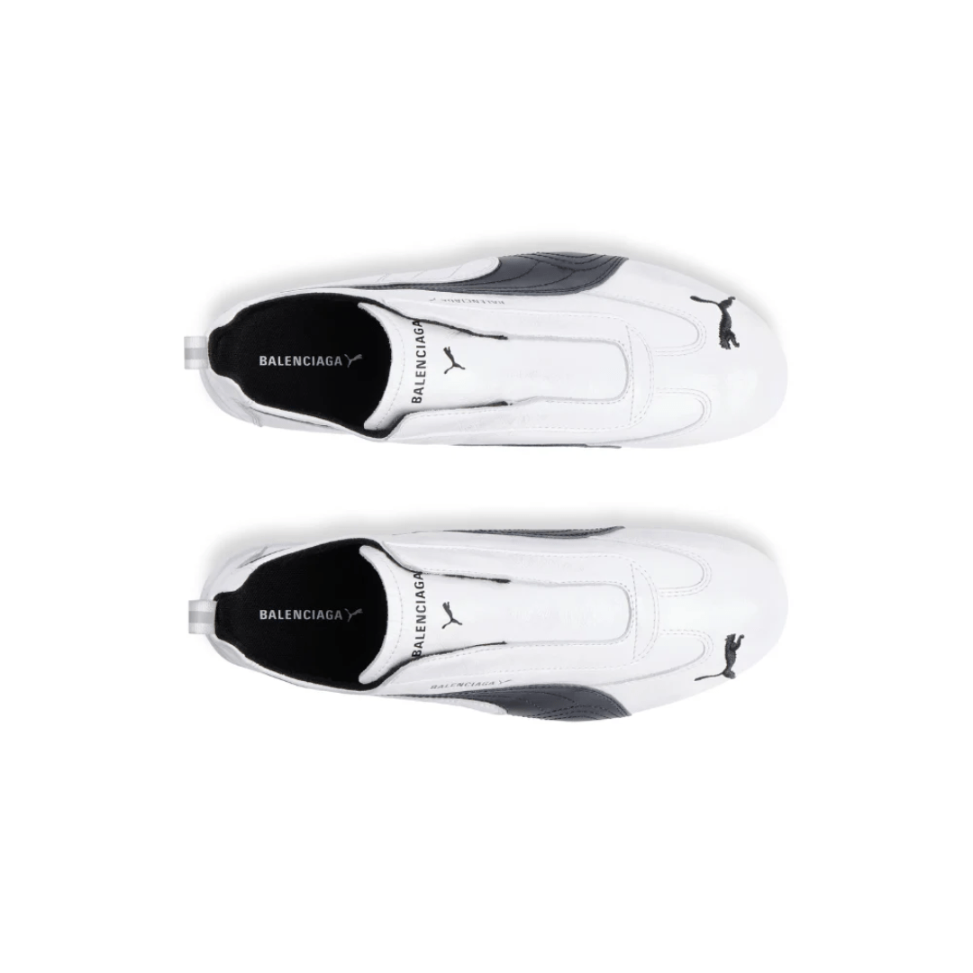 Close-up of Balenciaga Puma sneaker stitching UAE