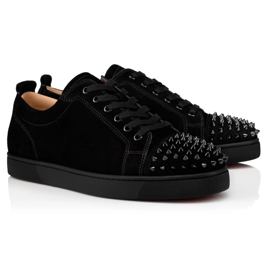 On Feet Christian Louboutin Junior Flat Black Dubai UAE