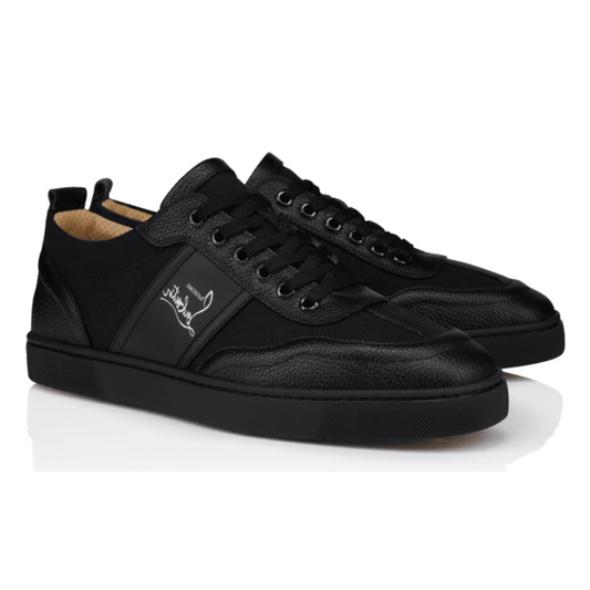 Christian Louboutin Retero Grained Calf Leather Black on feet Dubai