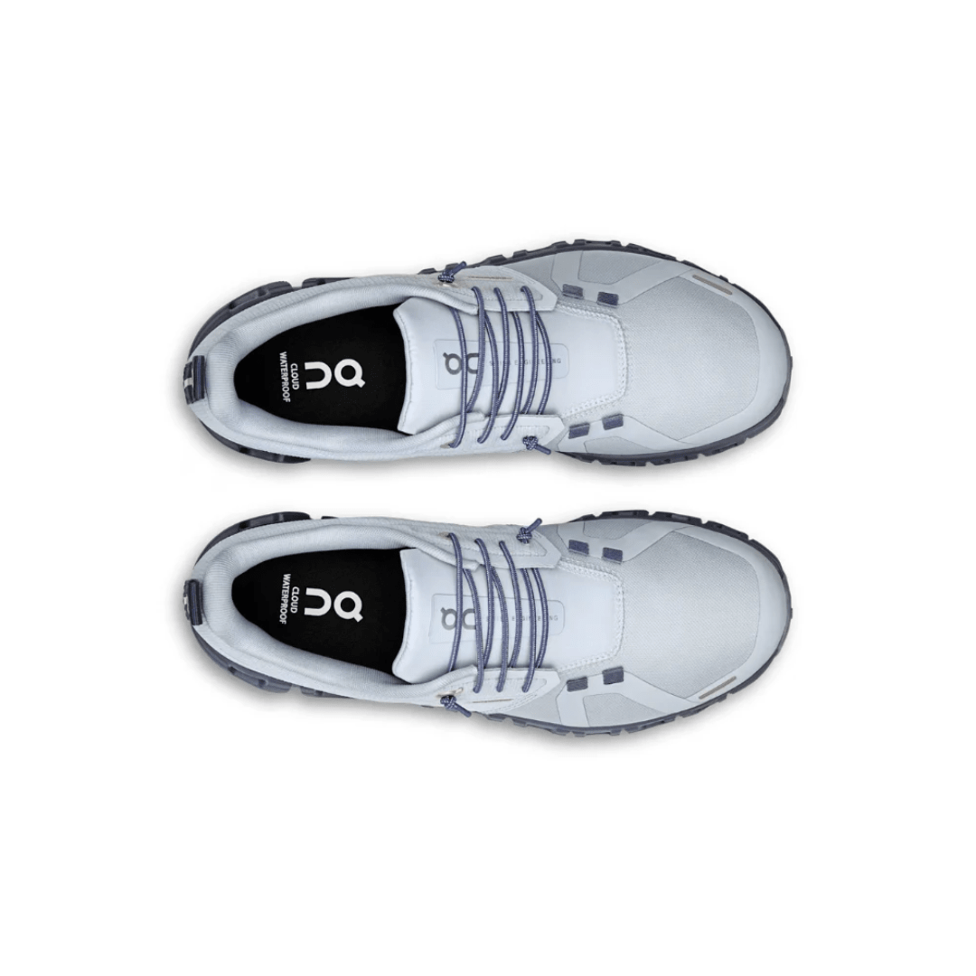 On Cloud 6 Waterproof 'Heather | Metal' heel view