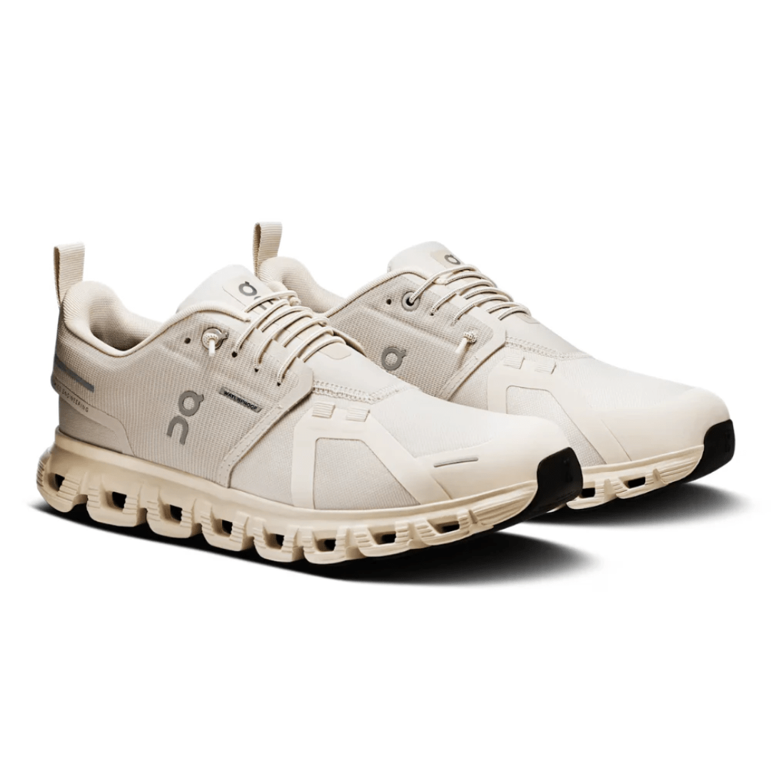 On Cloud 6 Waterproof 'Pearl | Cream' upper detail