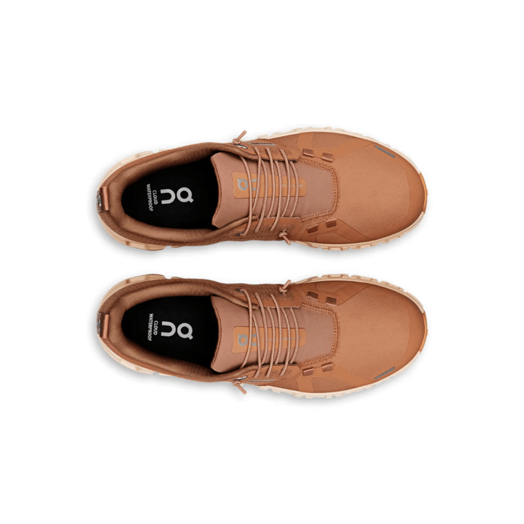 On Cloud 6 Waterproof 'Sandstone | Blonde' heel view