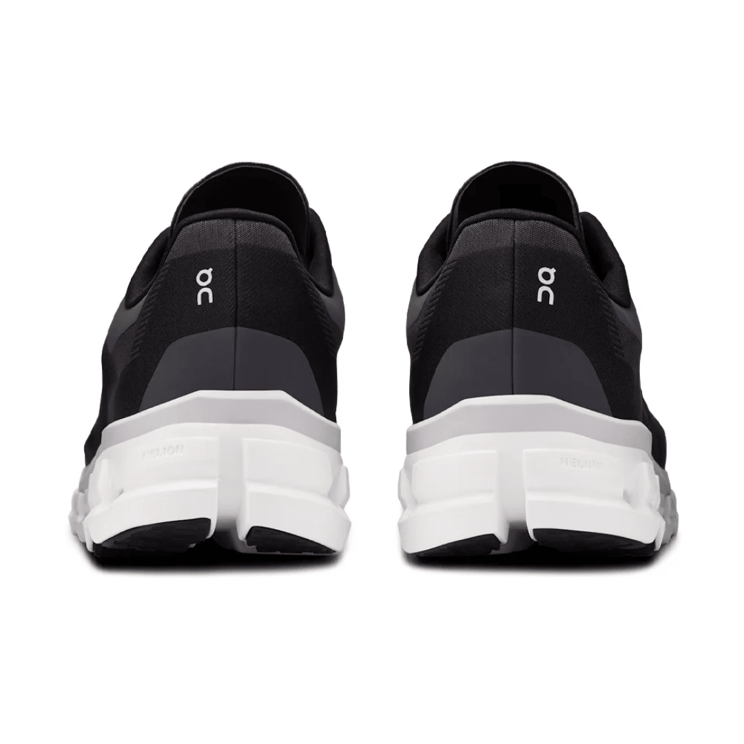 On Running Cloudflow 4 "Black | White" heel view