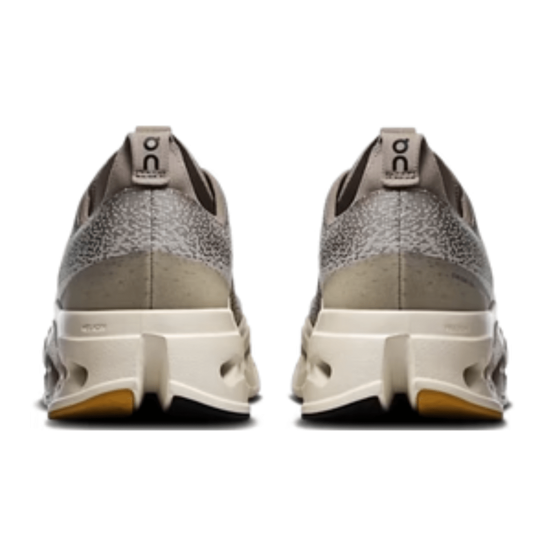 On Running Cloudsurfer Max Cinder Pelican heel view