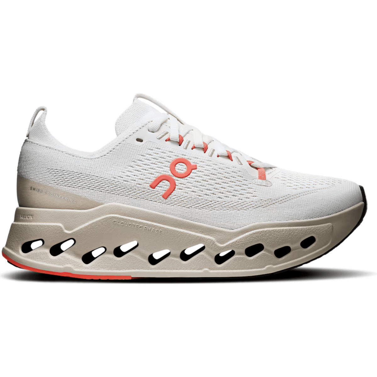 On Running Cloudsurfer Max Ivory Salmon side profile