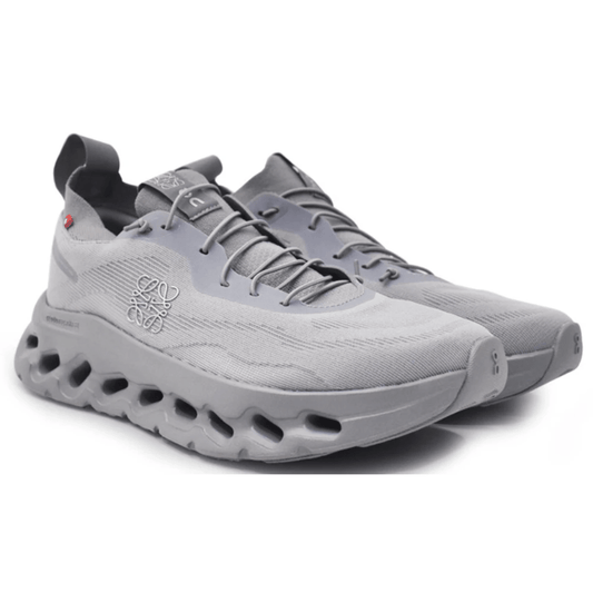 Loewe x On Running Cloudtilt Grey on feet Dubai