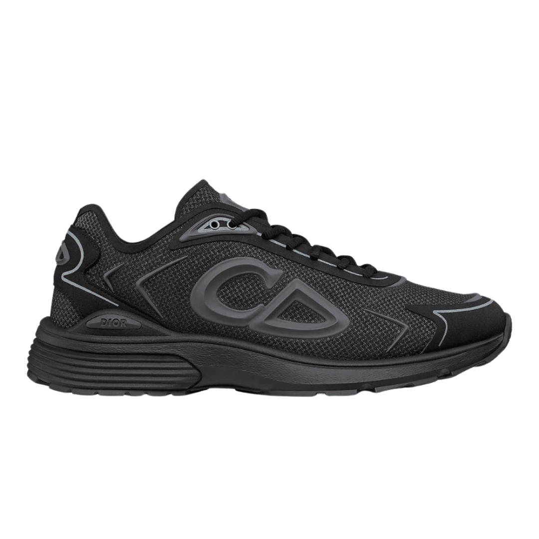 Dior B30 Countdown Tech Sneaker "Black Semi" side profile