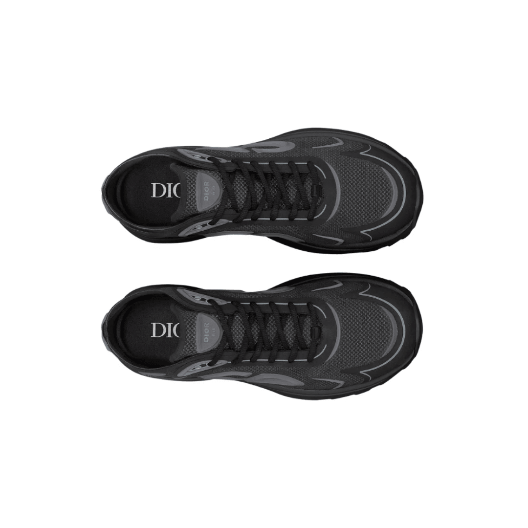 Dior B30 Countdown Tech Sneaker "Black Semi" on feet Dubai