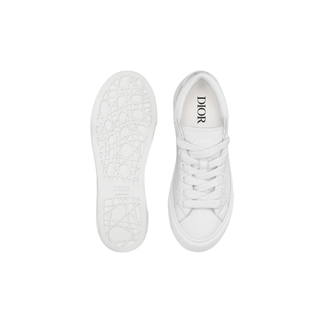 Close-up of Dior B33 White leather sneakers UAE