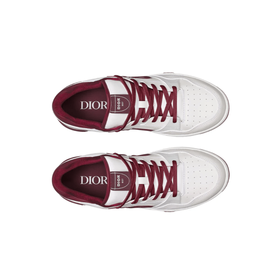 Top view of Dior B57 Dribble Low-Top White Red sneakers UAE
