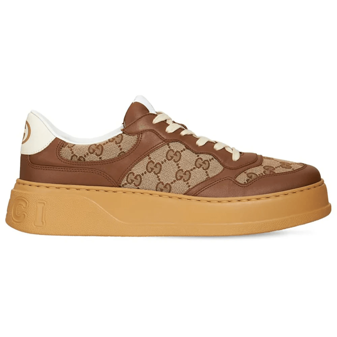 Gucci GG Canvas Leather Sneakers luxury shoes in Dubai UAE