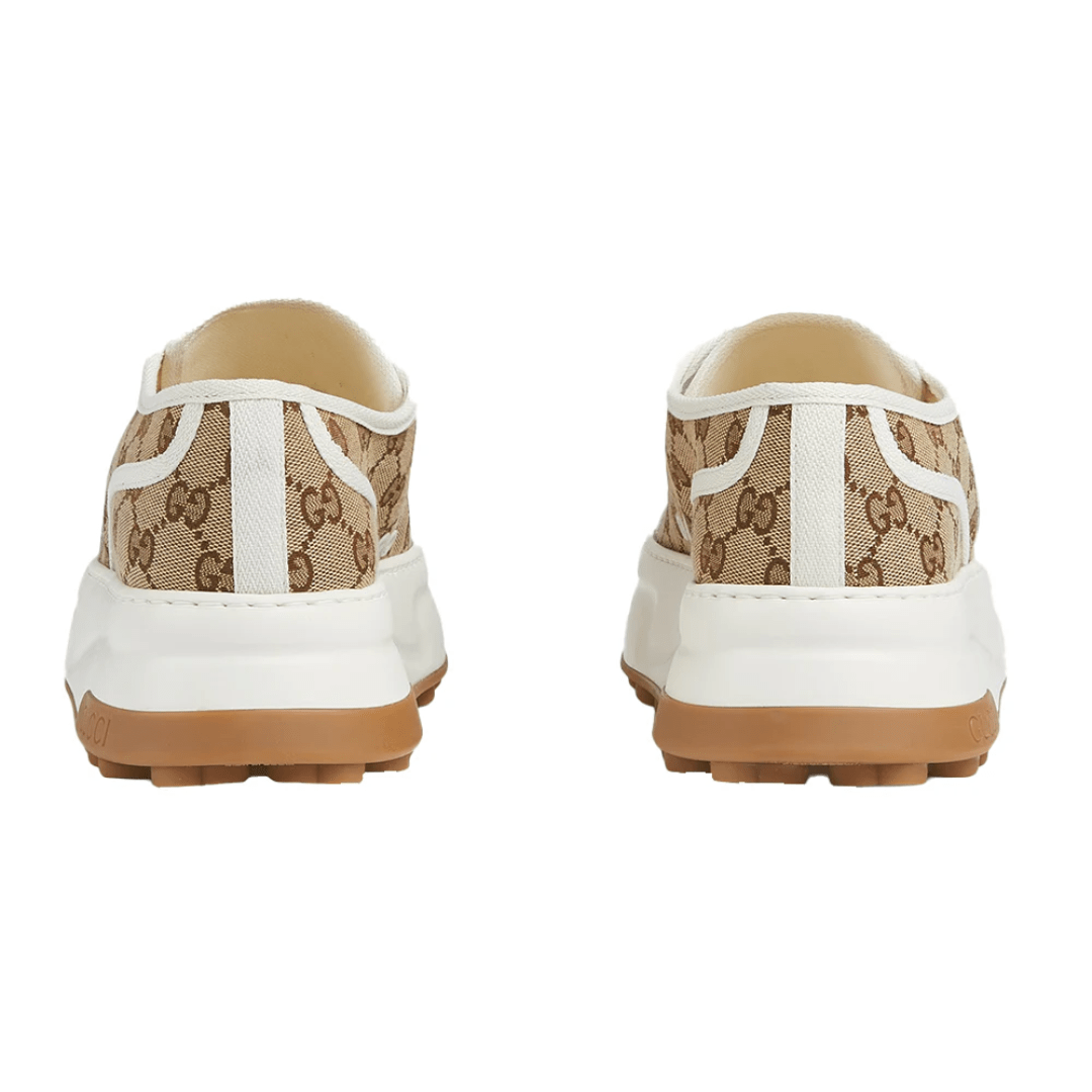 Close-up of Gucci Men’s GG Trainers luxury design UAE