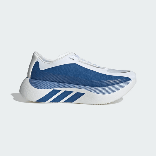 Side profile of adidas Hyperboost Edge Blue running shoes