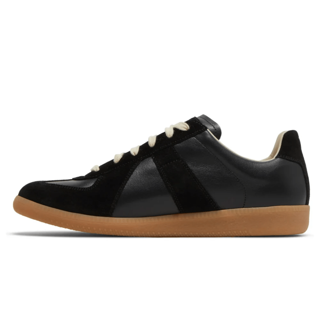 Side view of Maison Margiela Replica Black Gum sneakers Dubai UAE