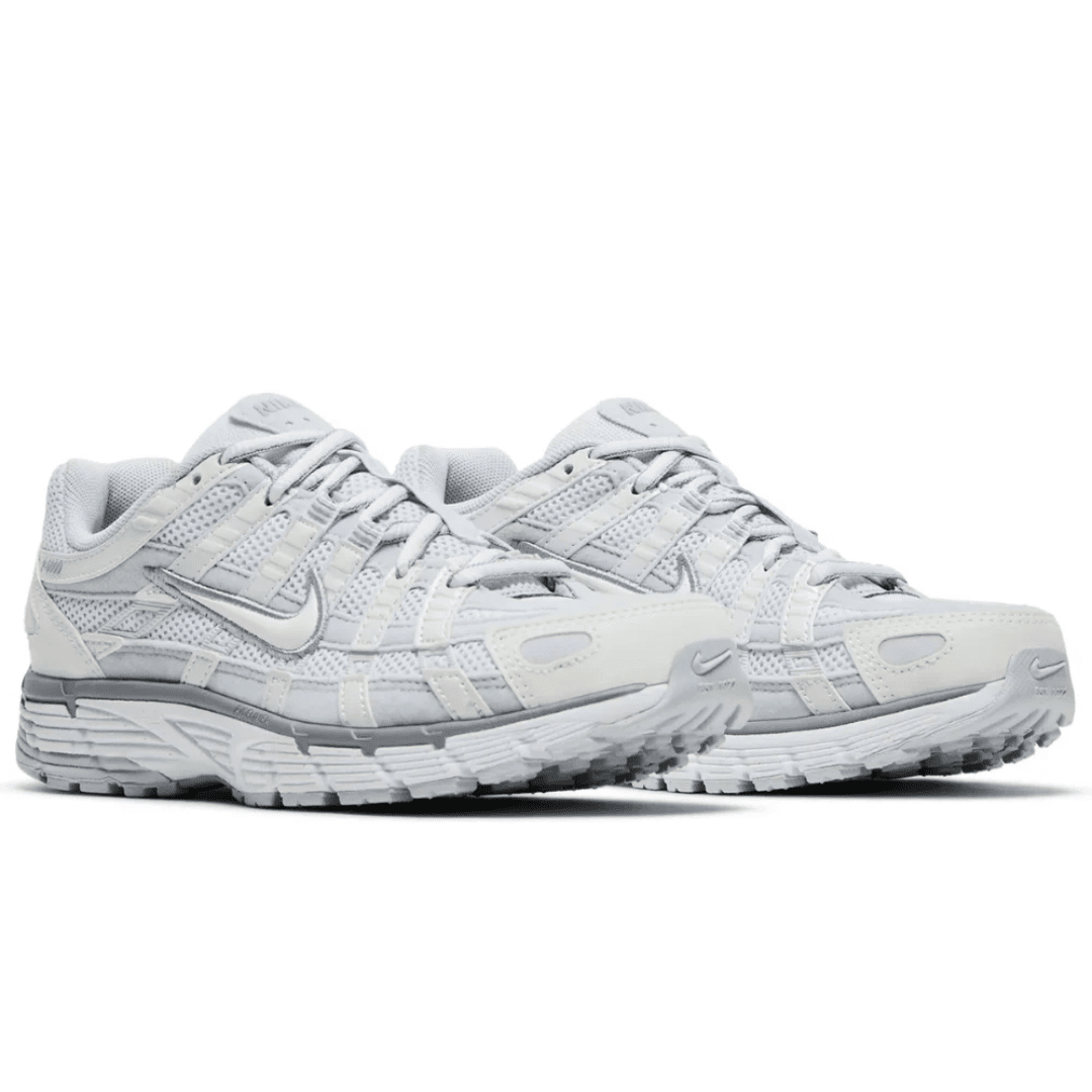 Nike P-6000 Metallic Summit White upper detail