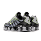 Women styling Nike Shox TL Wolf Grey Lime at Dubai Mall