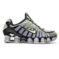 Nike Shox TL Wolf Grey Lime sneaker front angle in Dubai, UAE