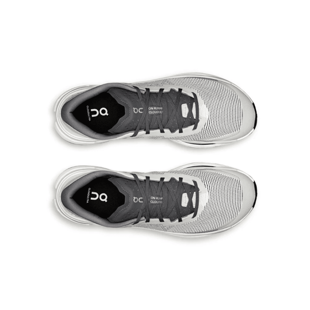 On Running Cloudultra 3 Rock White heel view