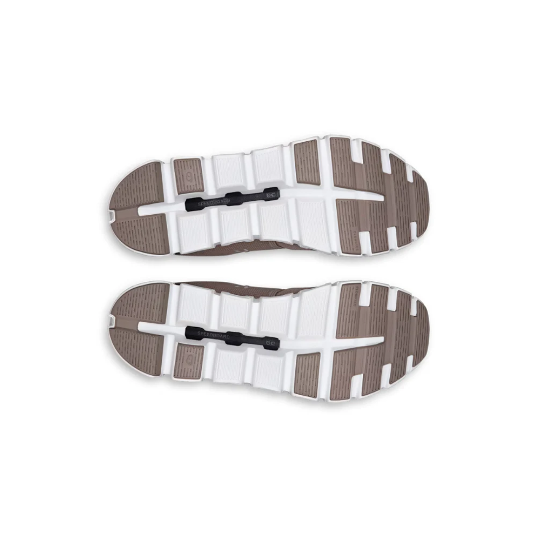 CloudTec cushioning close-up on On Cloud 6 Fog White