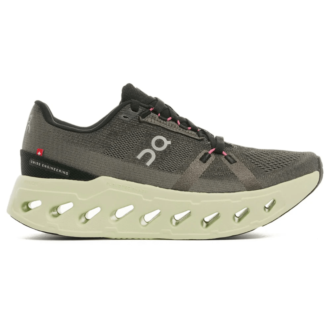 On Cloudeclipse Khaki Light Green running shoes side profile in Dubai UAE